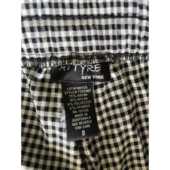 Attyre New York Seersucker Black and White Checkered Pants Sz8 - Picture 4 of 16